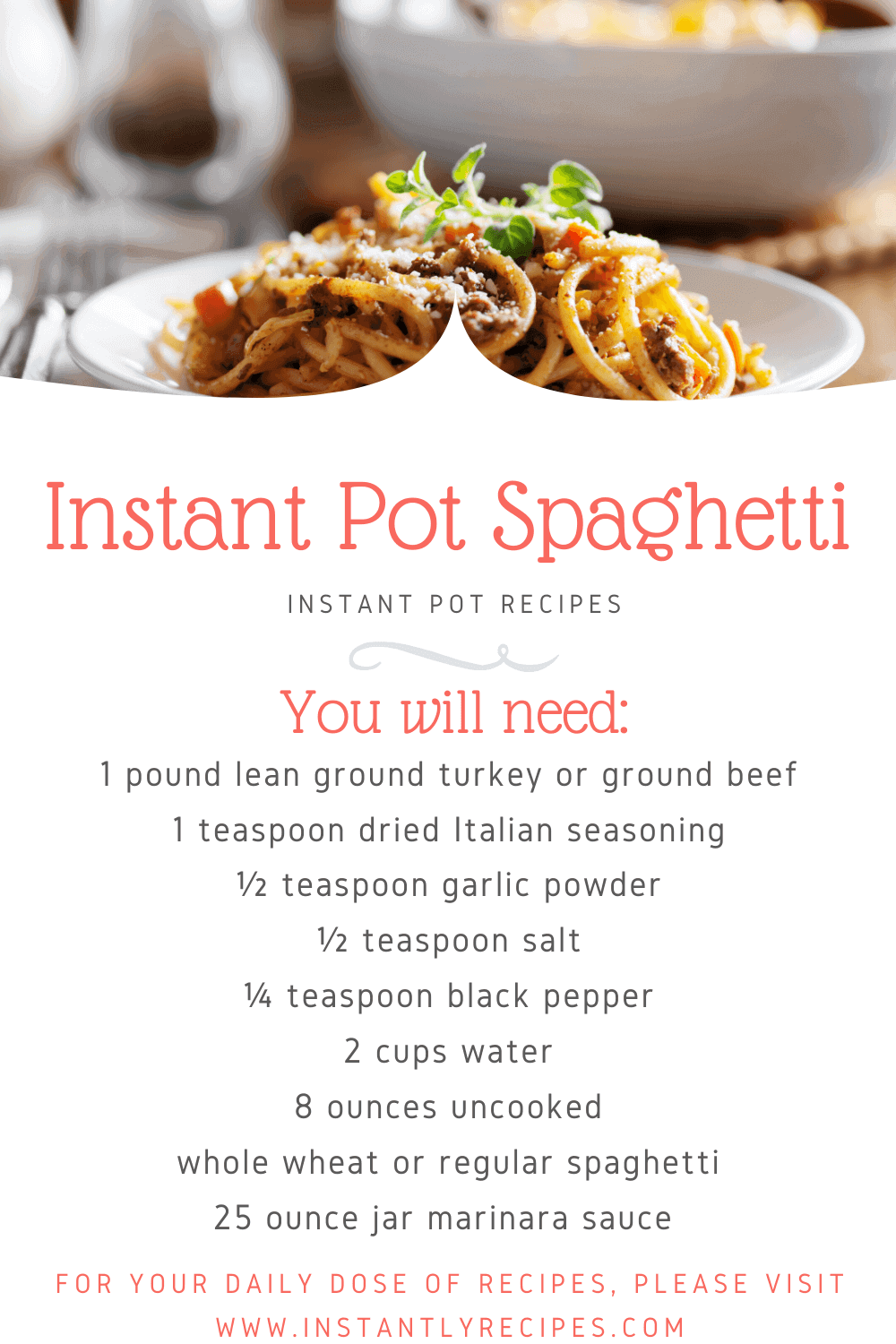 what you need to make the best instant pot spaghetti recipe