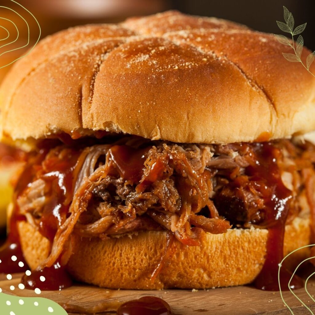 Instant Pot pulled pork sandwich with ketchup sauce