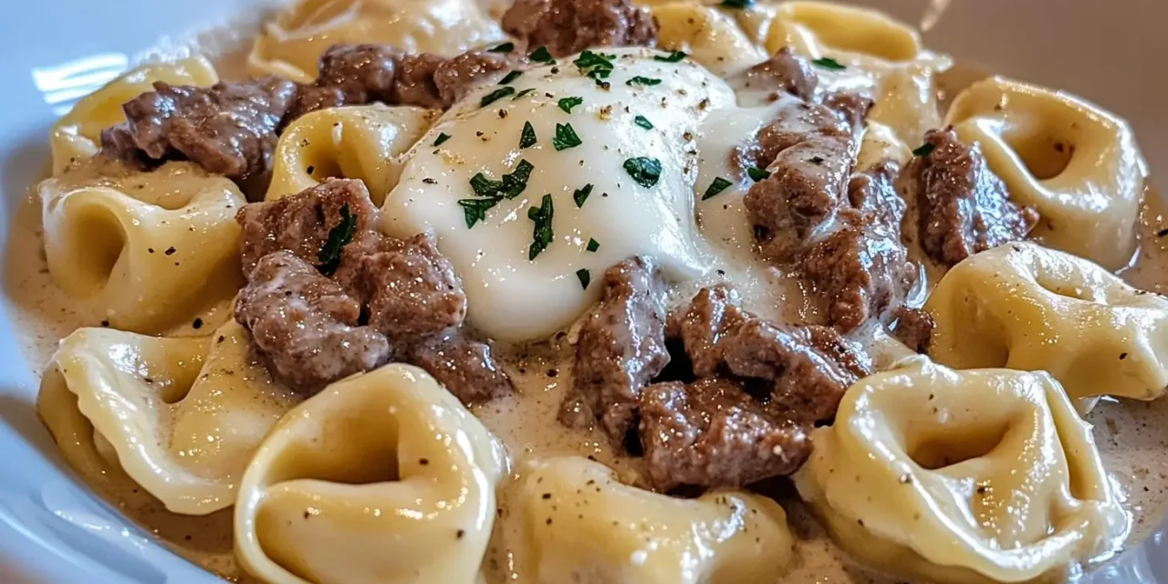 Cheesesteak Tortellini in Creamy Provolone Sauce: Your Ultimate Comfort Feast