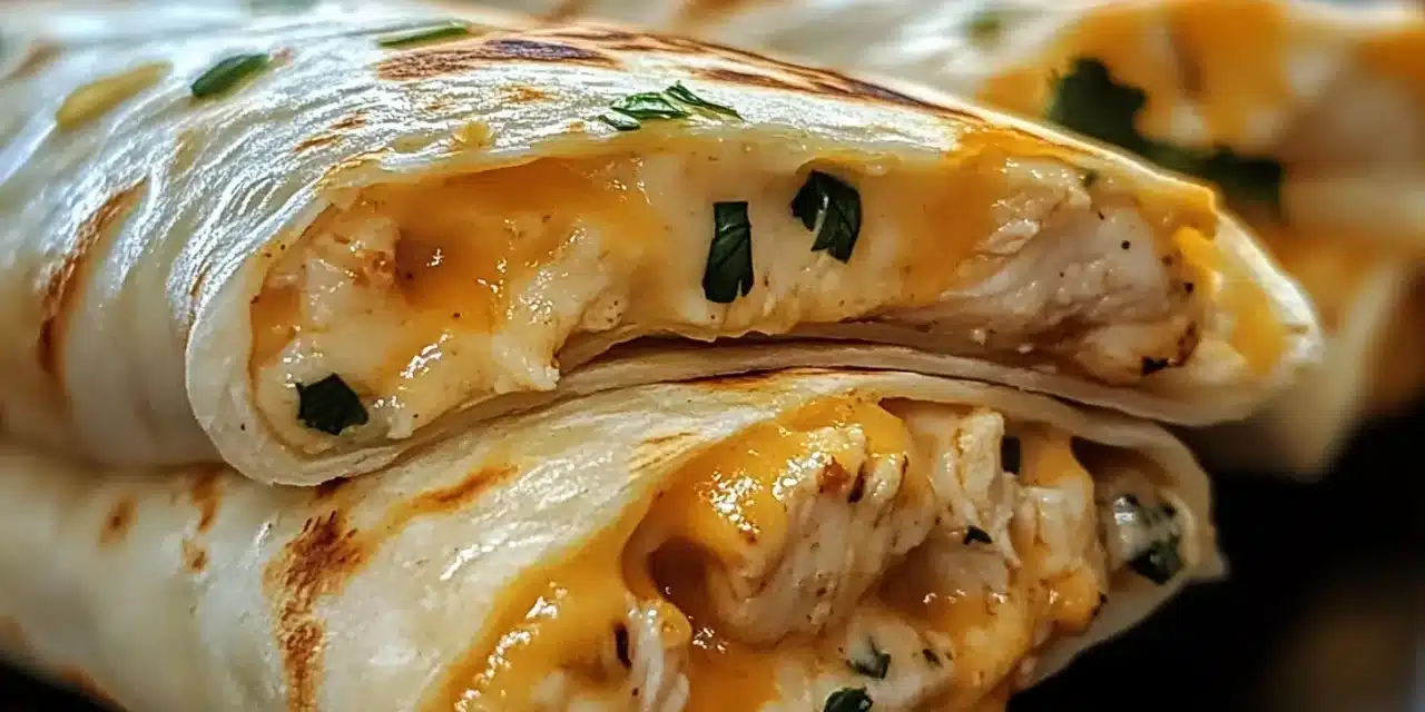 Cheesy Garlic Chicken Wraps: Melt-in-Your-Mouth Dinner Magic!