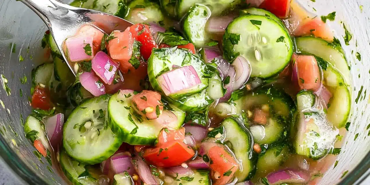 Marinated Cucumbers, Onions & Tomatoes: A Refreshing Summer Salad Hack