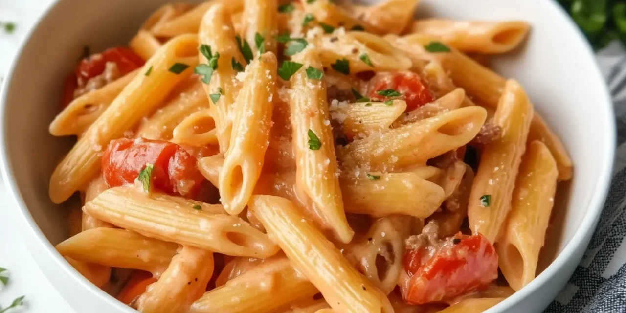 One Pot Creamy Tomato Beef Pasta: Dinner Magic in Minutes!