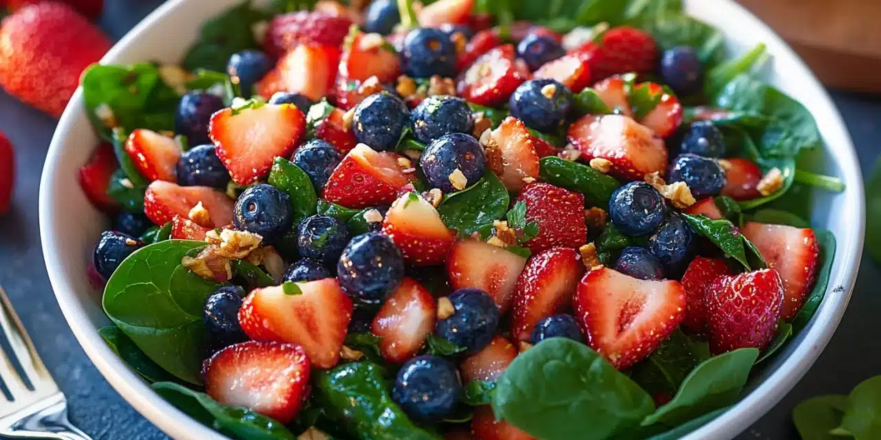 Strawberry Blueberry Spinach Salad Recipe: Fresh Summer Magic on Your Plate!