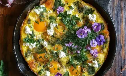 Herb Garden Frittata with Edible Flowers: Brunch Magic Blooms!