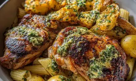 Garlic Herb Chicken & Crispy Potato Pasta Bowl: A Comforting One-Dish Delight