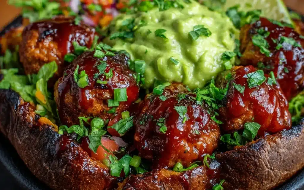 Barbecue Meatball Bowls With Avocado Goddess Sauce – A Comforting and Flavorful Meal
