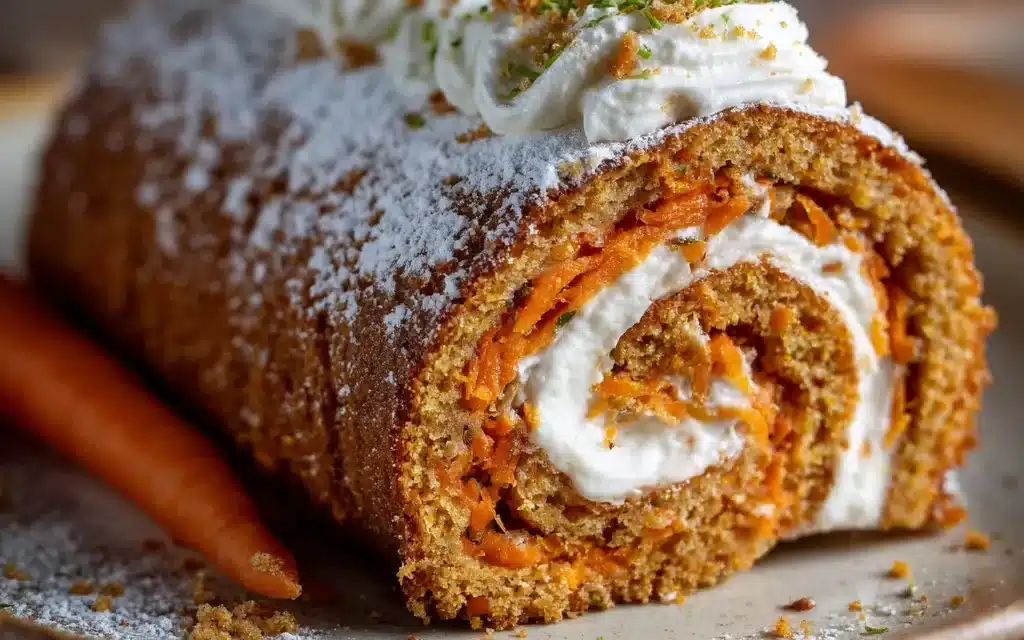 Carrot Cake Roll with Cream Cheese Frosting: A Delightful Indulgence