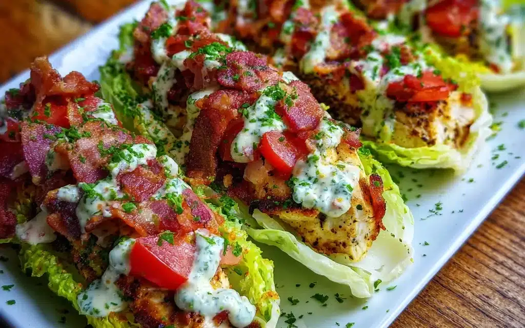 Chicken Bacon Ranch Lettuce Boats – An Unforgettable Family-Style Meal