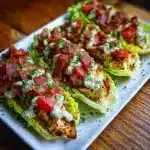 Chicken Bacon Ranch Lettuce Boats