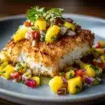 Coconut Crusted Fish With Mango Salsa