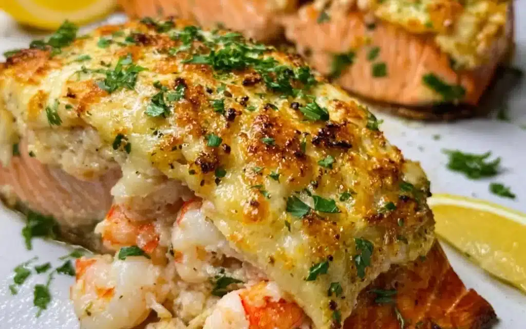 Crab & Shrimp Stuffed Salmon: A Heavenly Seafood Delight