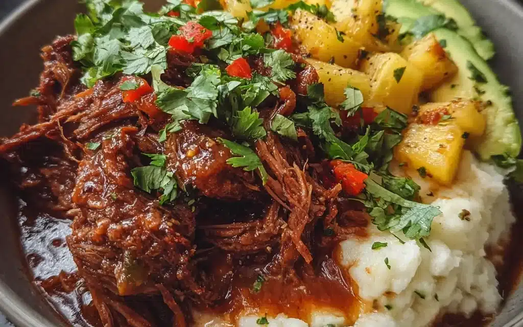 Crockpot Chipotle Pineapple Pot Roast Bowls – A Comforting Family Favorite