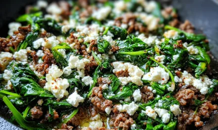 Ground Beef and Spinach Skillet with Feta: A Heavenly One-Pan Meal