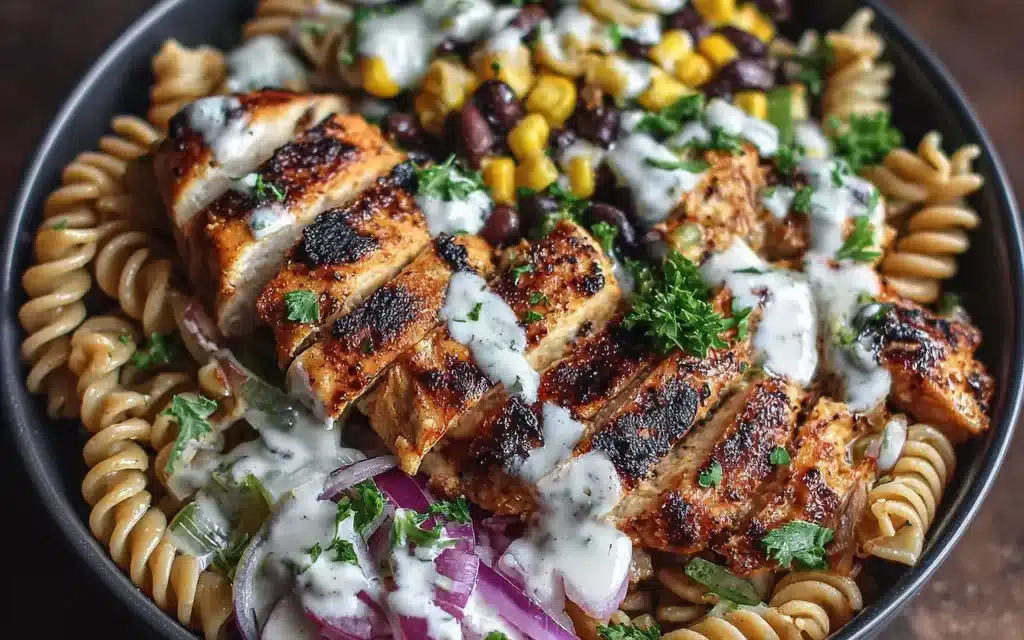 High Protein BBQ Chicken Pasta Salad – A Mouthwatering 10-Minute Meal