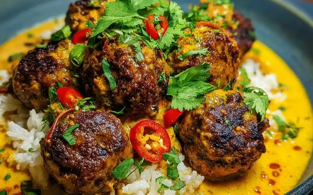 Jerk Meatballs In Coconut Curry Sauce: A Delightful Fusion of Flavors