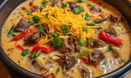 One-pot Philly Cheesesteak Soup Recipe: A Hearty and Flavorful Delight