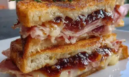 Prosciutto and Cheese Sandwich with Chili Fig Jam