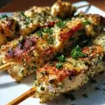 Ranch Garlic Parmesan Chicken Skewers