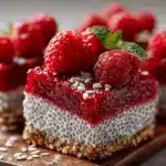 Refreshing No-Bake Chia Pudding Bars