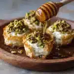 Ricotta pistachio honey bites