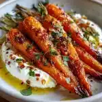 Roasted Carrots with Whipped Ricotta and Hot Honey