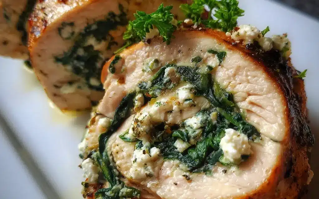 Rolled Chicken With Feta & Spinach: A Speedy and Delicious Dinner