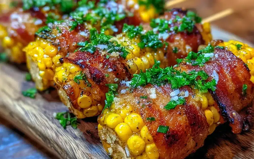 Smoky Bacon-Wrapped Corn Skewers – A Crowd-Pleasing Appetizer