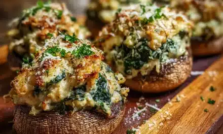Spinach and Chicken Stuffed Mushrooms – A Delightful Appetizer