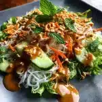 Spring Roll Salad with Peanut Dressing