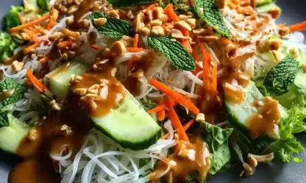 Spring Roll Salad with Peanut Dressing: A Quick and Flavorful Delight