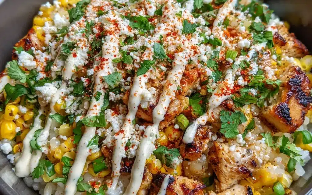 Street Corn Chicken Rice Bowl: A Flavorful Fusion Feast