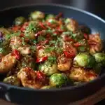 Sweet Chili Chicken And Brussels Sprouts