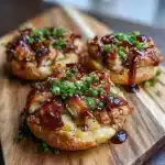 Teriyaki Bacon Chicken Pineapple Flatbread Bombs