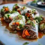 Thai Basil Beef Rolls