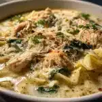 White Chicken Lasagna Soup