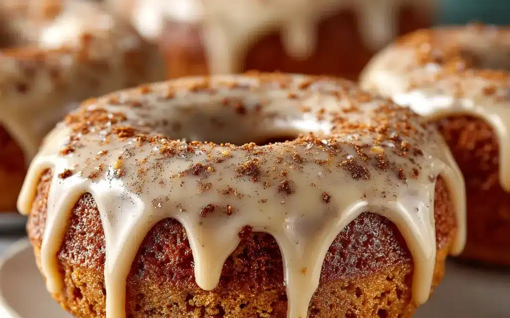 Baked Apple Cider Doughnuts With Cinnamon Maple Glaze