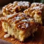 Brown Butter Apple Blondies With Cinnamon Maple Glaze