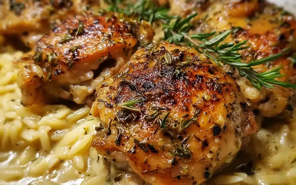 Crockpot Mustard Herb Chicken And Creamy Orzo – A Comforting Classic