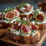 Fig, Burrata & Prosciutto Tartine