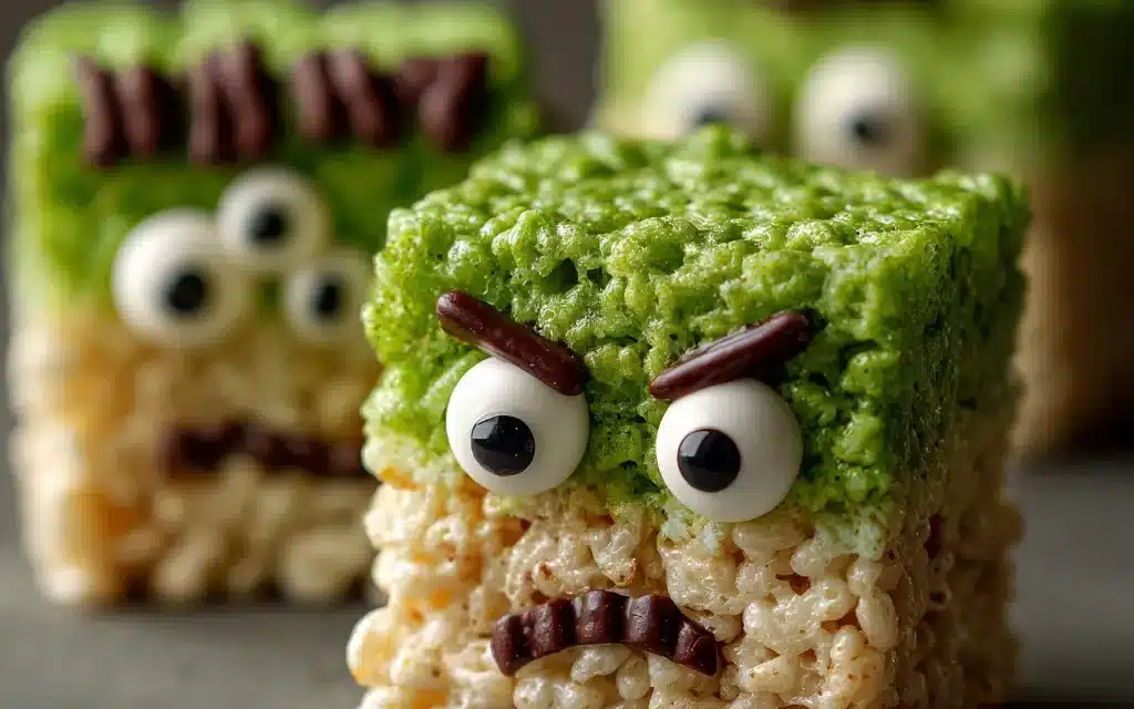 Frankenstein Rice Krispie Treats – The Perfect Halloween Treat