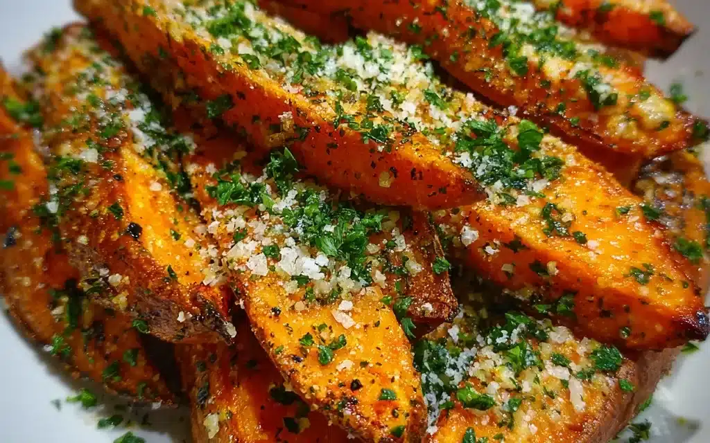 Garlic Parmesan Sweet Potato Wedges: The Delicious Family Favorite
