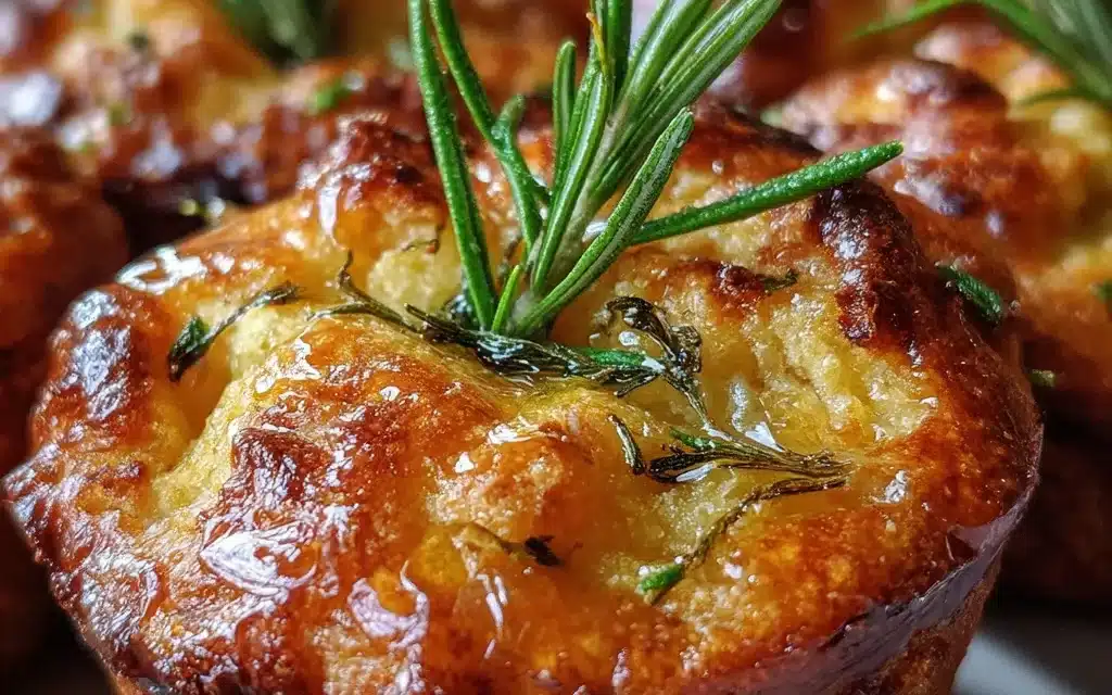 Garlic Rosemary Focaccia Muffins – Effortless and Delicious
