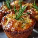 Garlic Rosemary Focaccia Muffins
