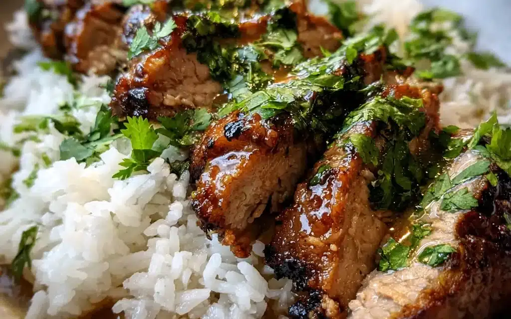 Ginger Lime Pork with Coconut Rice: A Delightful and Quick Weeknight Meal