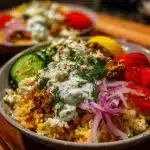 Greek Ground Chicken Bowls