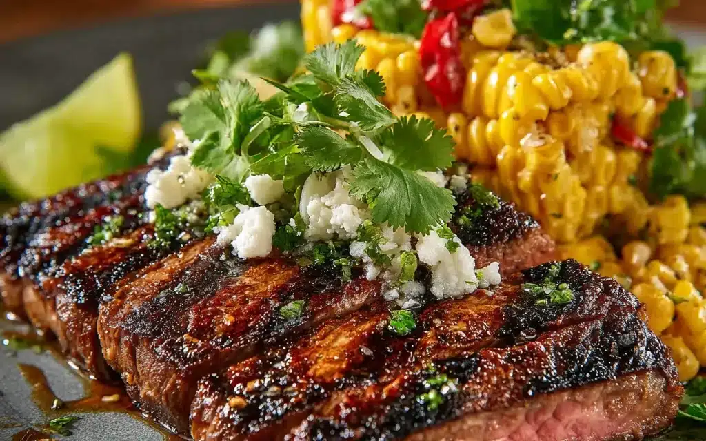 Grilled Flank Steak With Charred Corn Salad – A Mouthwatering Summer Classic