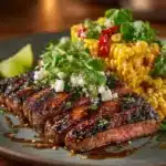 Grilled Flank Steak With Charred Corn Salad