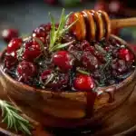 Honey Bourbon Cranberry Sauce