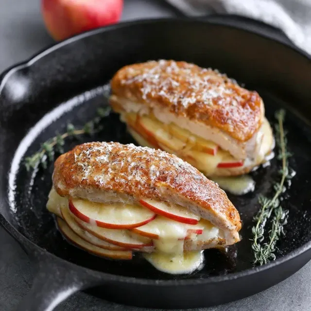 Indulgent Apple and Brie Stuffed Chicken Breast