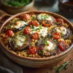 Baked Orzo With Eggplant And Mozzarella